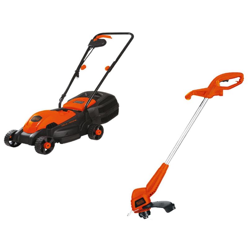 BLACK+DECKER - Cortacésped 1200W + Orilladora 400W