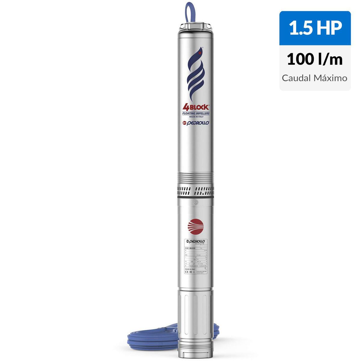 PEDROLLO - Bomba pozo 4 block m 4/13 1,5HP 220V