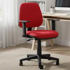 CONTATTO - Silla Escritorio Rudy Brazos Rojo