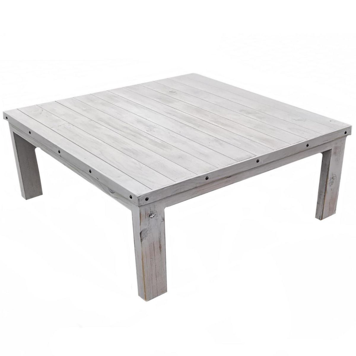 TAIKKEE - Mesa de centro 100x100x40 cm blanco