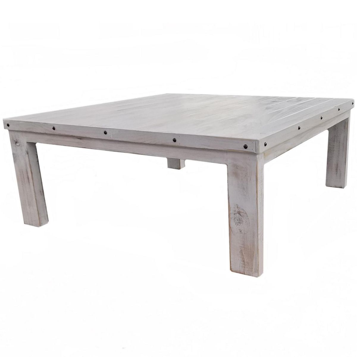 TAIKKEE - Mesa de centro 100x100x40 cm blanco