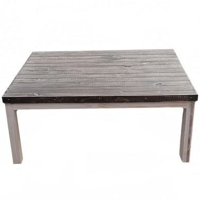 Mesa de centro 100x100x40 cm blanco/caf