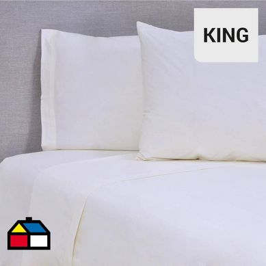 Sbana 180 hilos crudo sper king