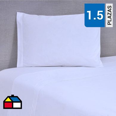 Sbana 180 hilos blanco 1.5 plazas