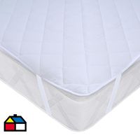 Cubrecolchón Impermeable 1 plaza Blanco