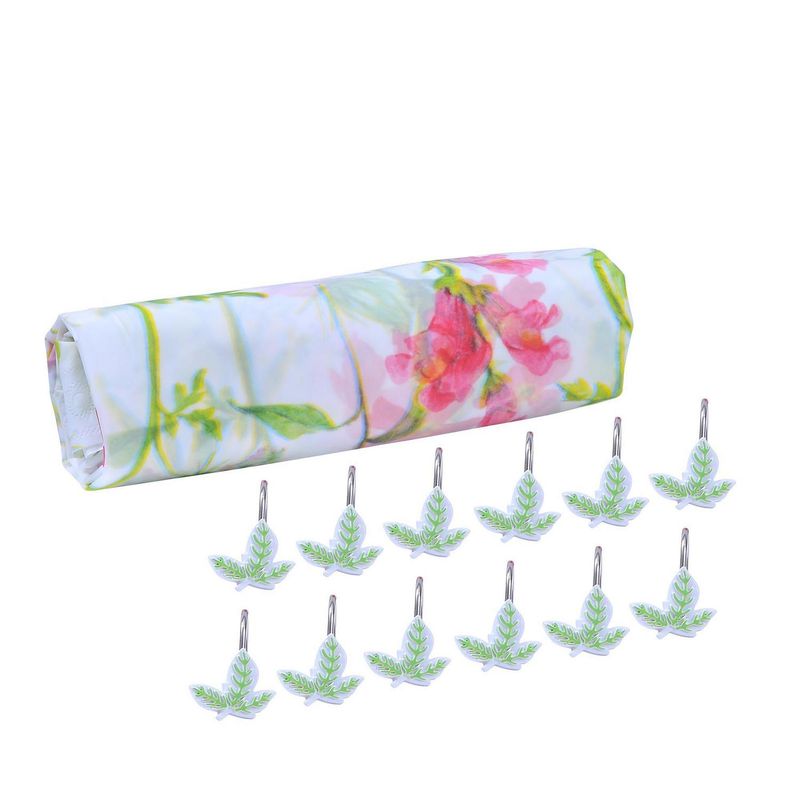 MASHINI - Set cortina 2 piezas flores rojo