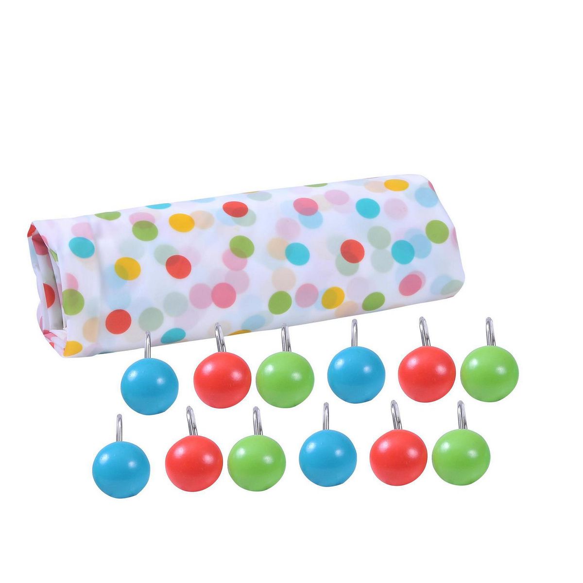 MASHINI - Set cortina 2 piezas puntos verde