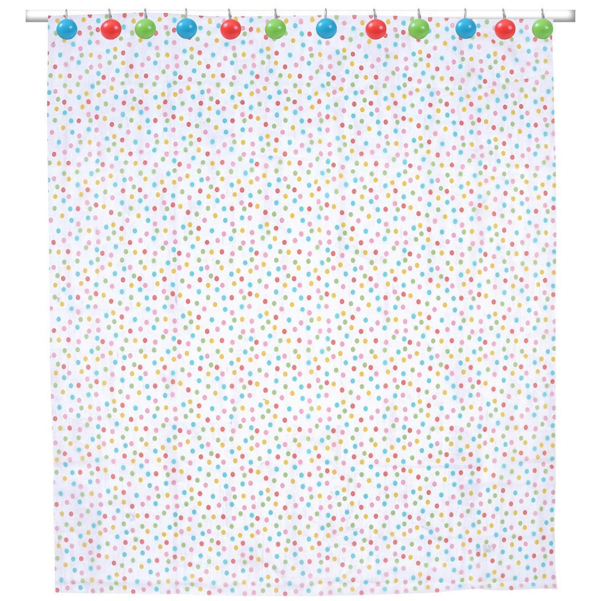 MASHINI - Set cortina 2 piezas puntos verde