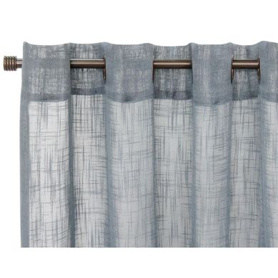 Set cortinas velo lino grafito