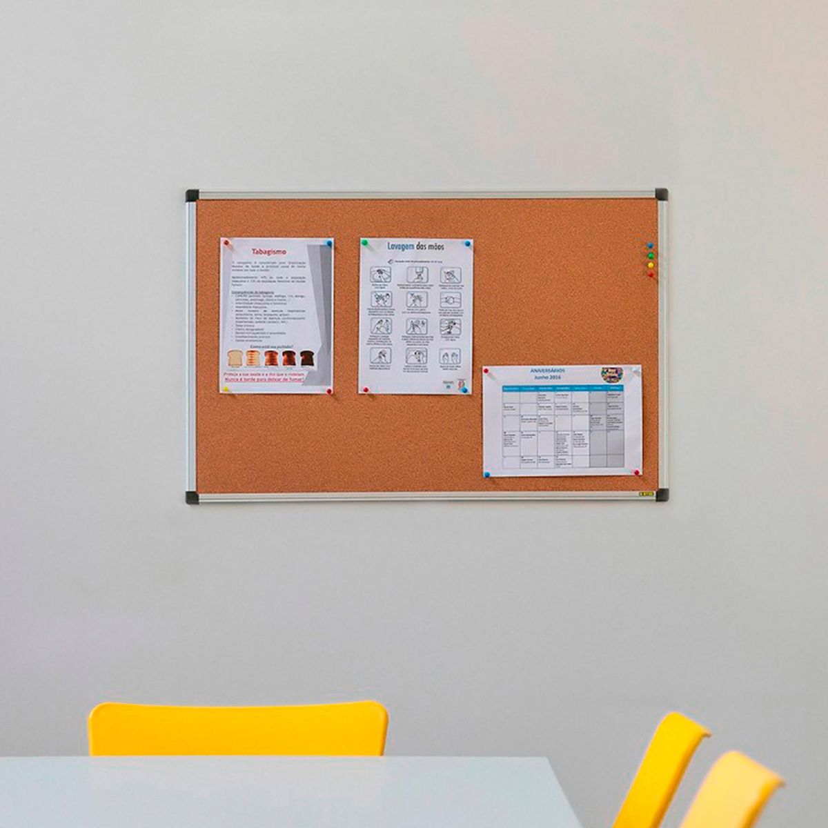 BI SILQUE - Pizarra corcho 150x100 marco aluminio bi-silque