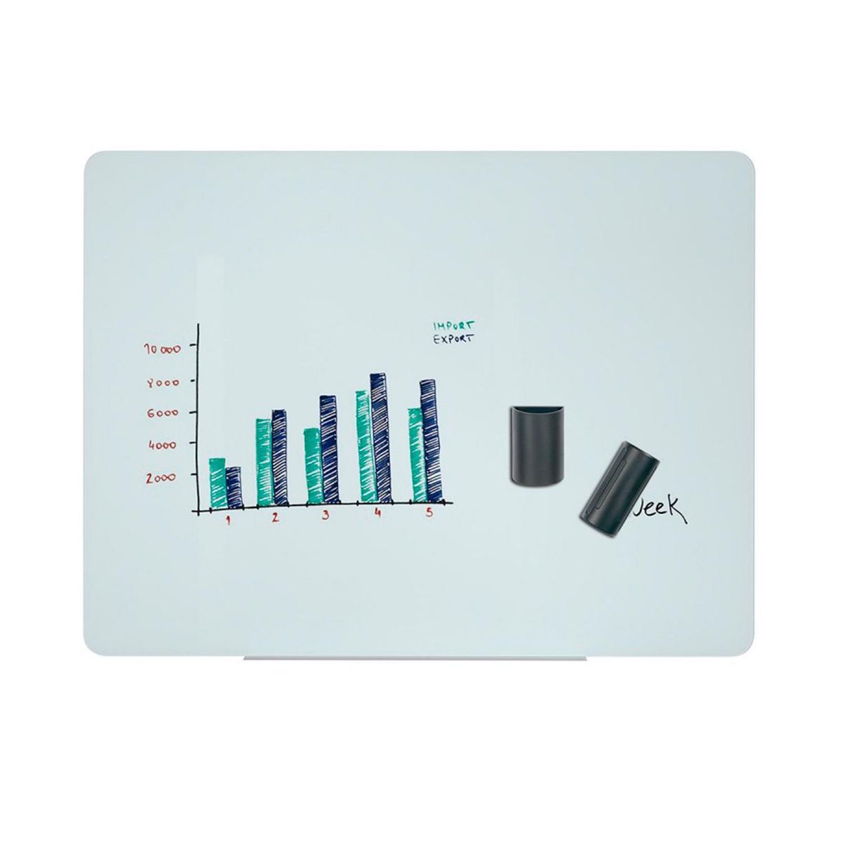 BI SILQUE - Pizarra vidrio magnética 120x90 bi-silque