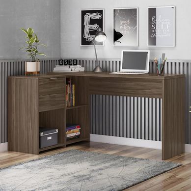 Escritorio 2 Cajones Pache MDP 73x200x38 cm Caf