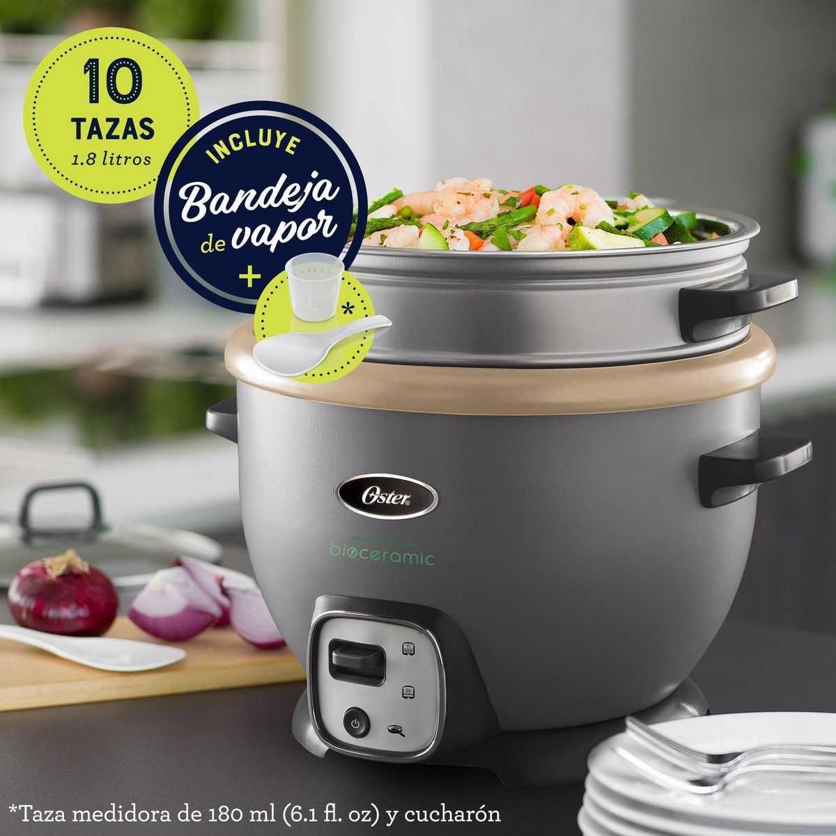 OSTER - Olla Arrocera Multiuso 1.8 Litros CKSTRC7129S-052