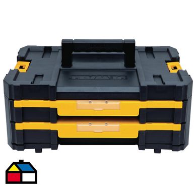 Caja de herramientas con doble organizador