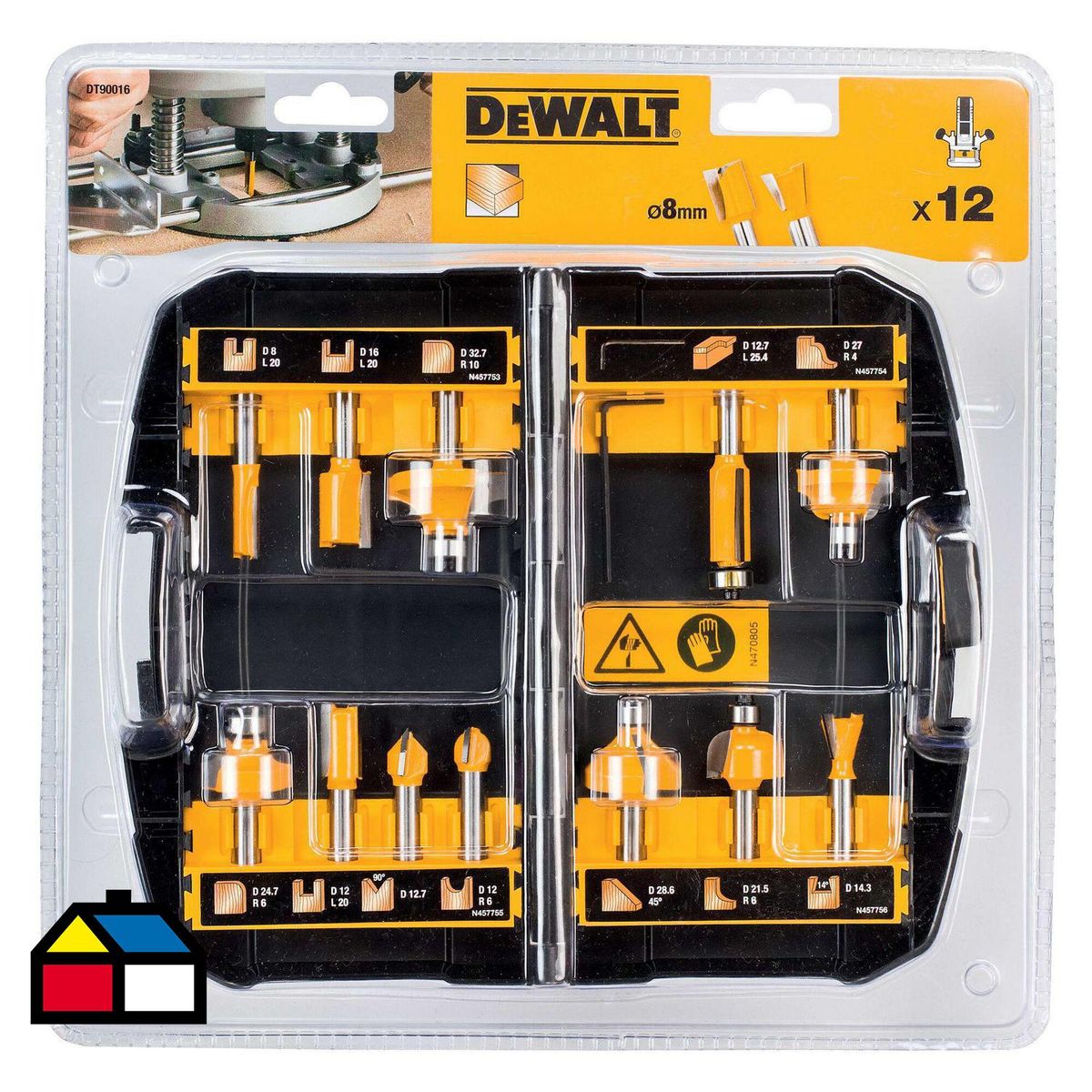 DEWALT - Juego de fresas 12 piezas