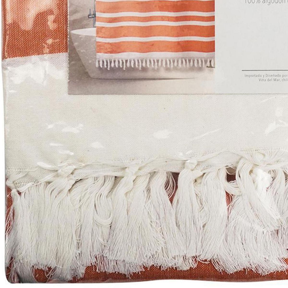 DECO EXPRESS - Cortina De baño 180x180 cm Coral