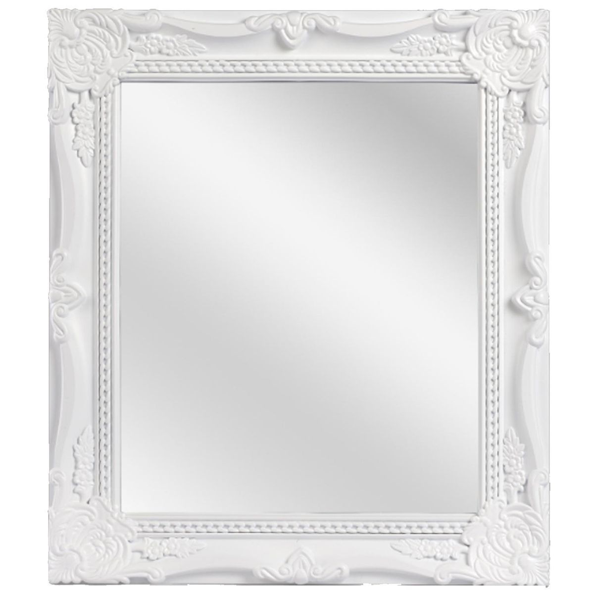 VGO - Espejo plástico 25x30 cm blanco