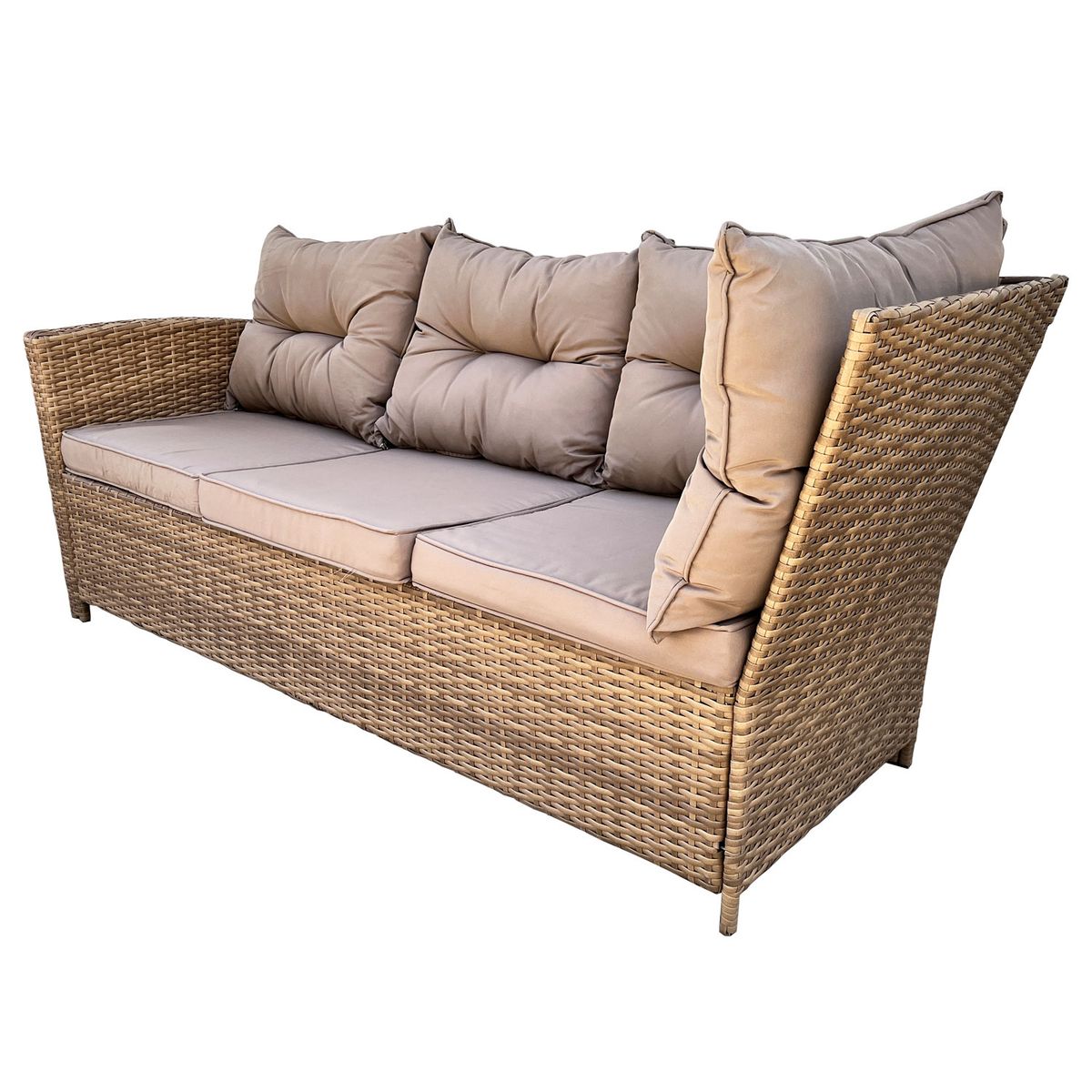 EL BARCO - Juego de Comedor de Terraza Esperanza 6 Personas Café