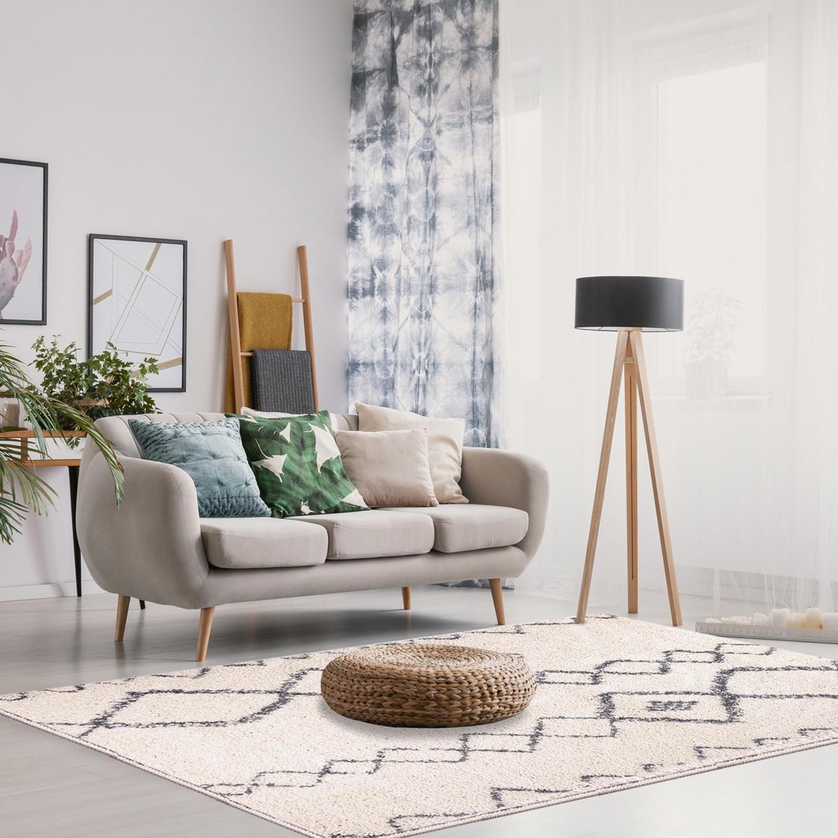 DIB - Alfombra mesh 200x290 cm blanco