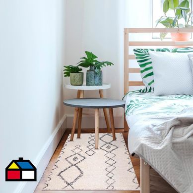 Bajada de cama mesh 60x120 cm blanco.