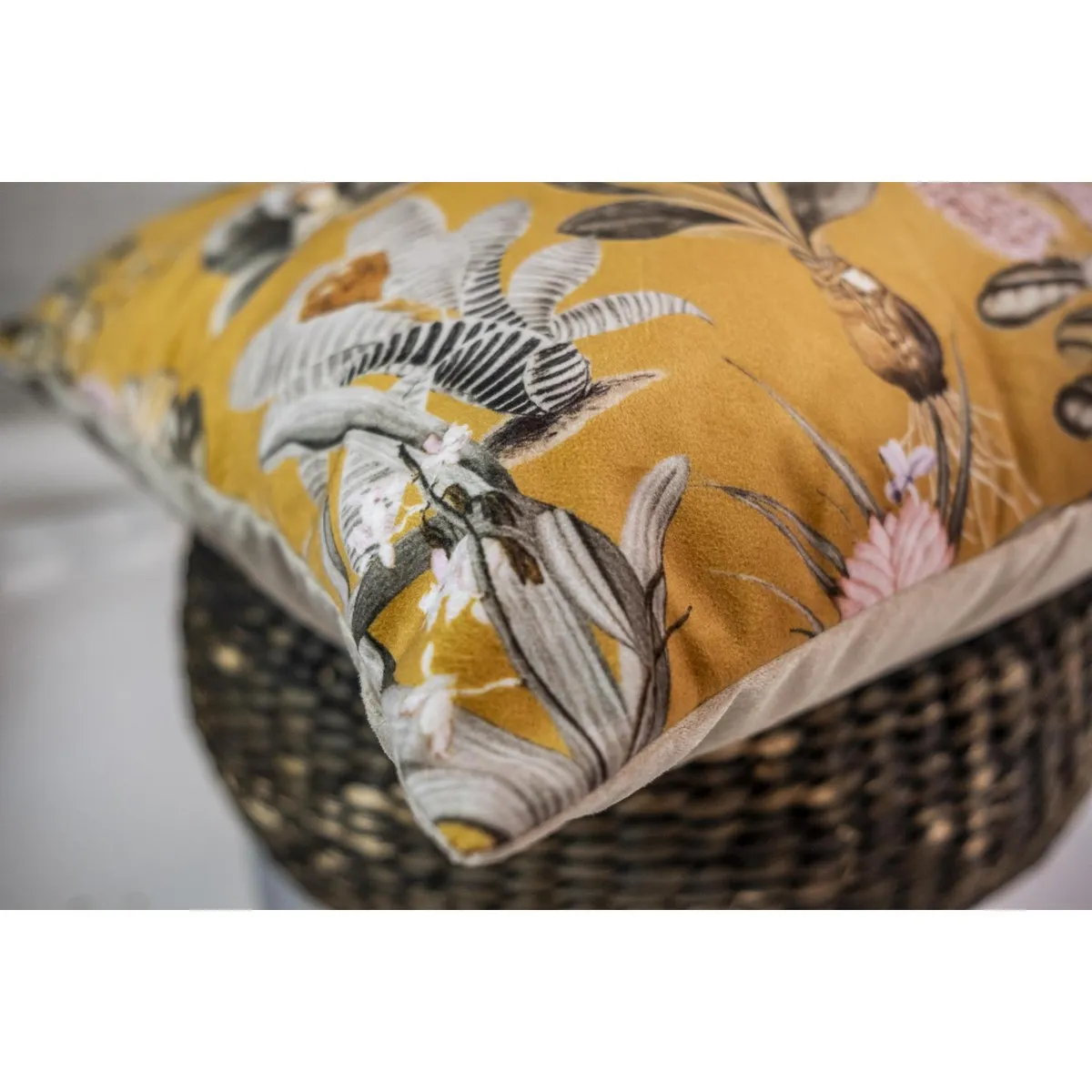 ATMOSPHERA HOME - Cojín botanic ocre 45x45 cm