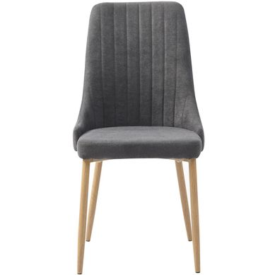 Silla de comedor madera gris grafito.