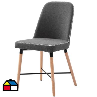 Silla de comedor madera gris grafito