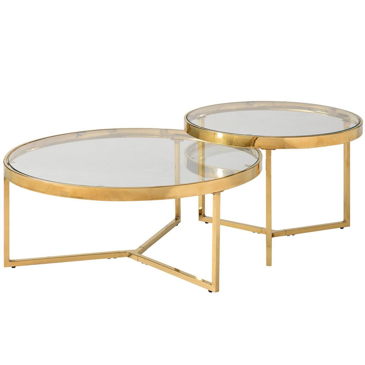 HOMY - Mesa de centro 83x83x35 cm dorado