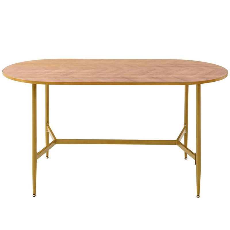 HOMY - Mesa de comedor 150x75x75 cm madera/oro