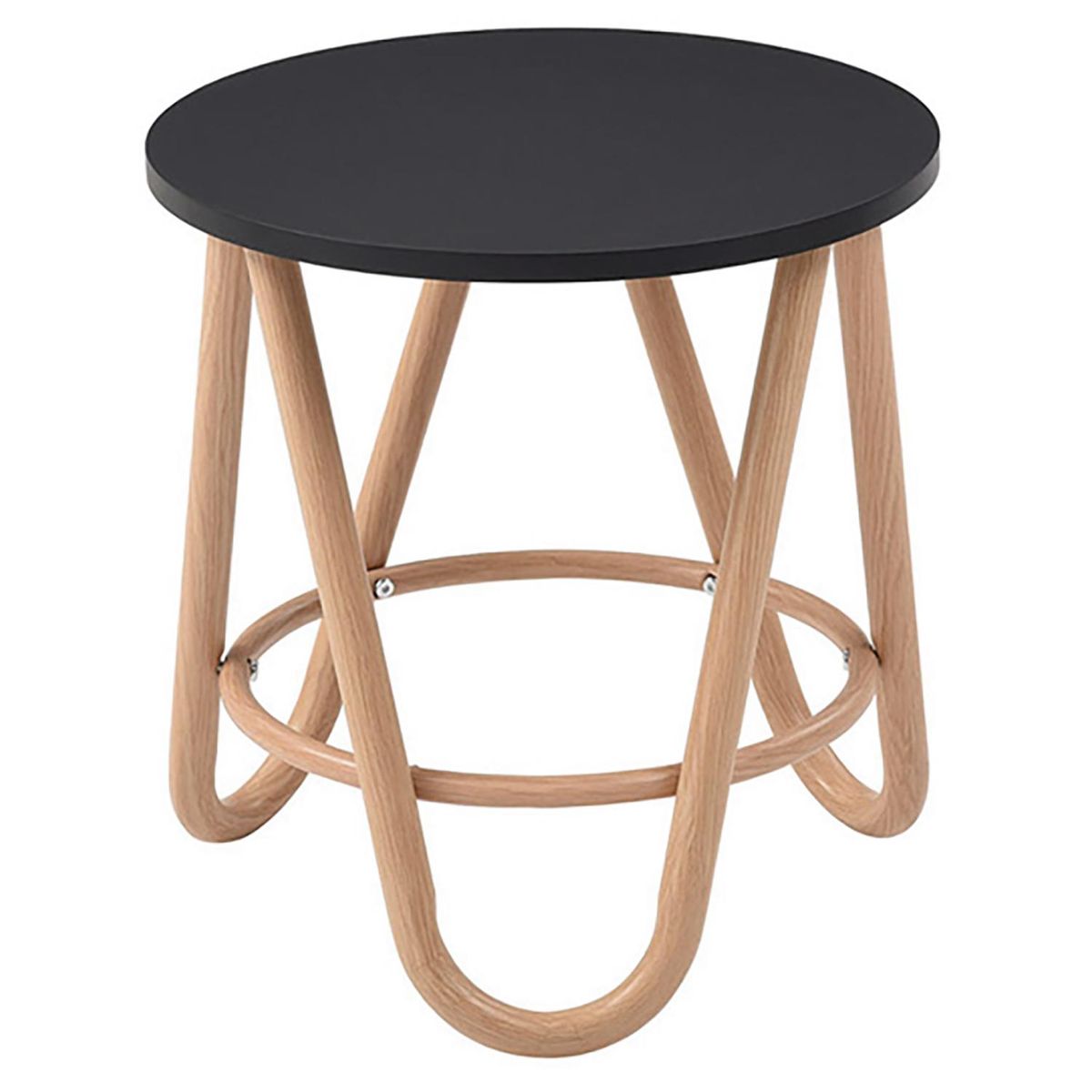 HOMY - Mesa lateral 40x40x42 cm negro