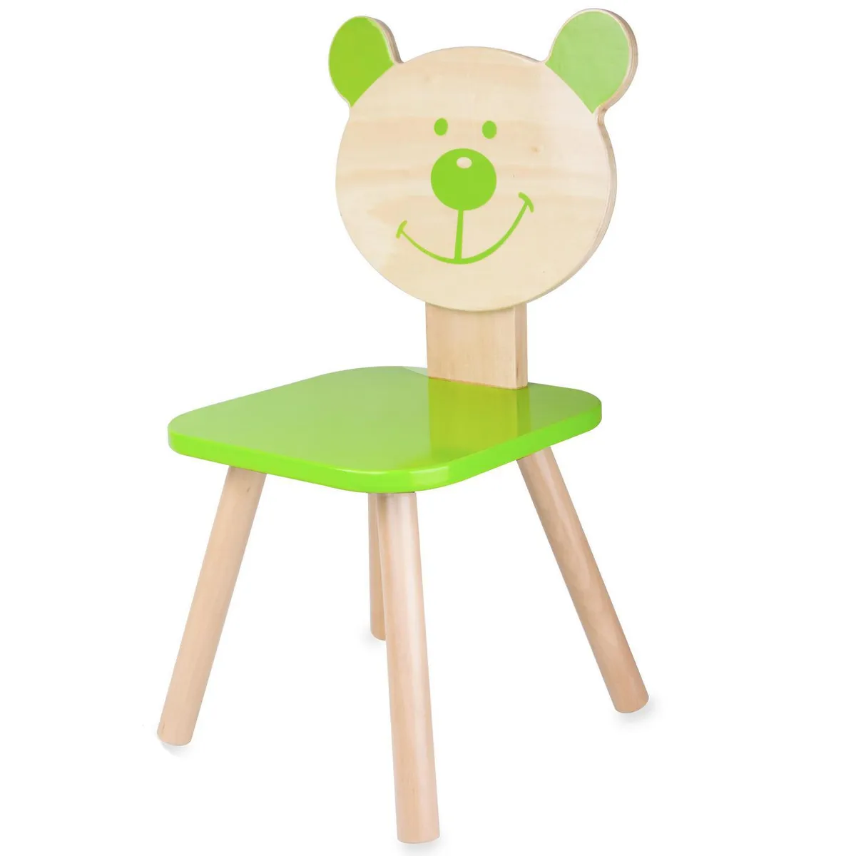 KIDSCOOL - Silla madera osito verde Verde