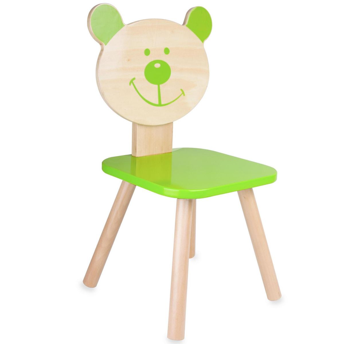 KIDSCOOL - Silla madera osito verde Verde