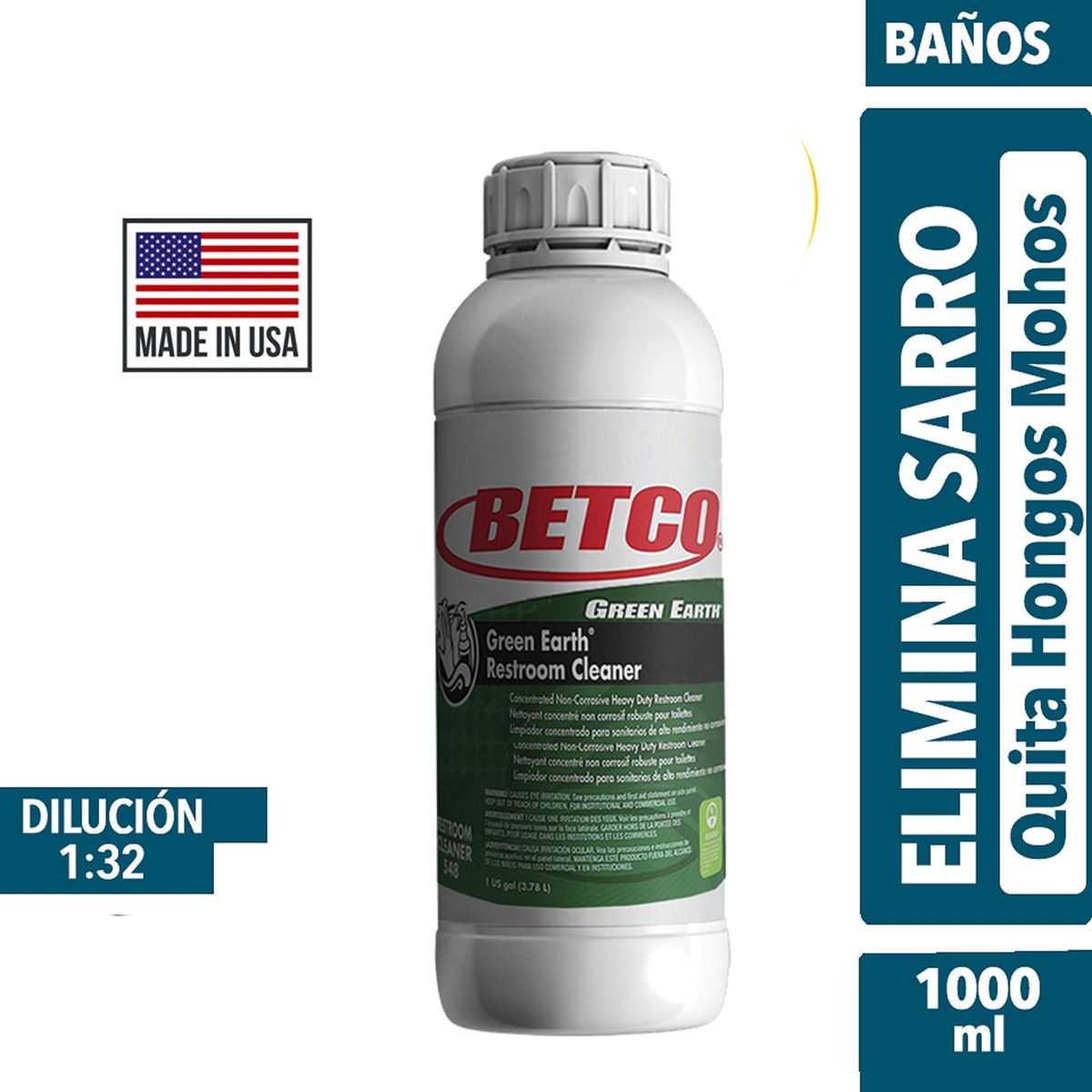 BETCO - Limpiador de sarro para baños 3.78 litros