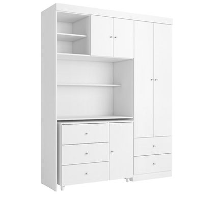Combo Closet 3 en 1 blanco 204x162x47