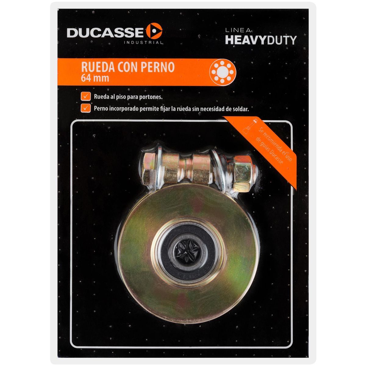 DUCASSE - Rueda Para Portón Al Piso 64 Mm