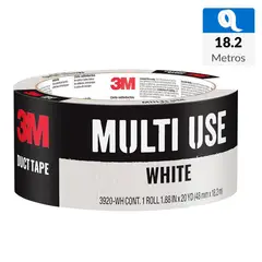3M - Cinta de Tela Duct Tape de reparación Blanca 48 mm x 18 mts