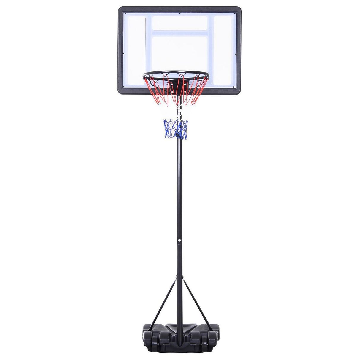 HOBBY - Aro de Basquet Ajustable 80x260x54 cm Negro