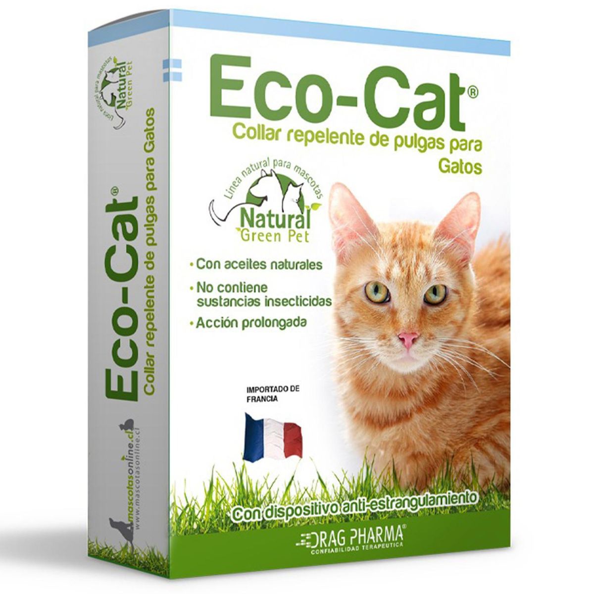 DRAG PHARMA - Collar Antipulgas Para Gato Protección Mascotas