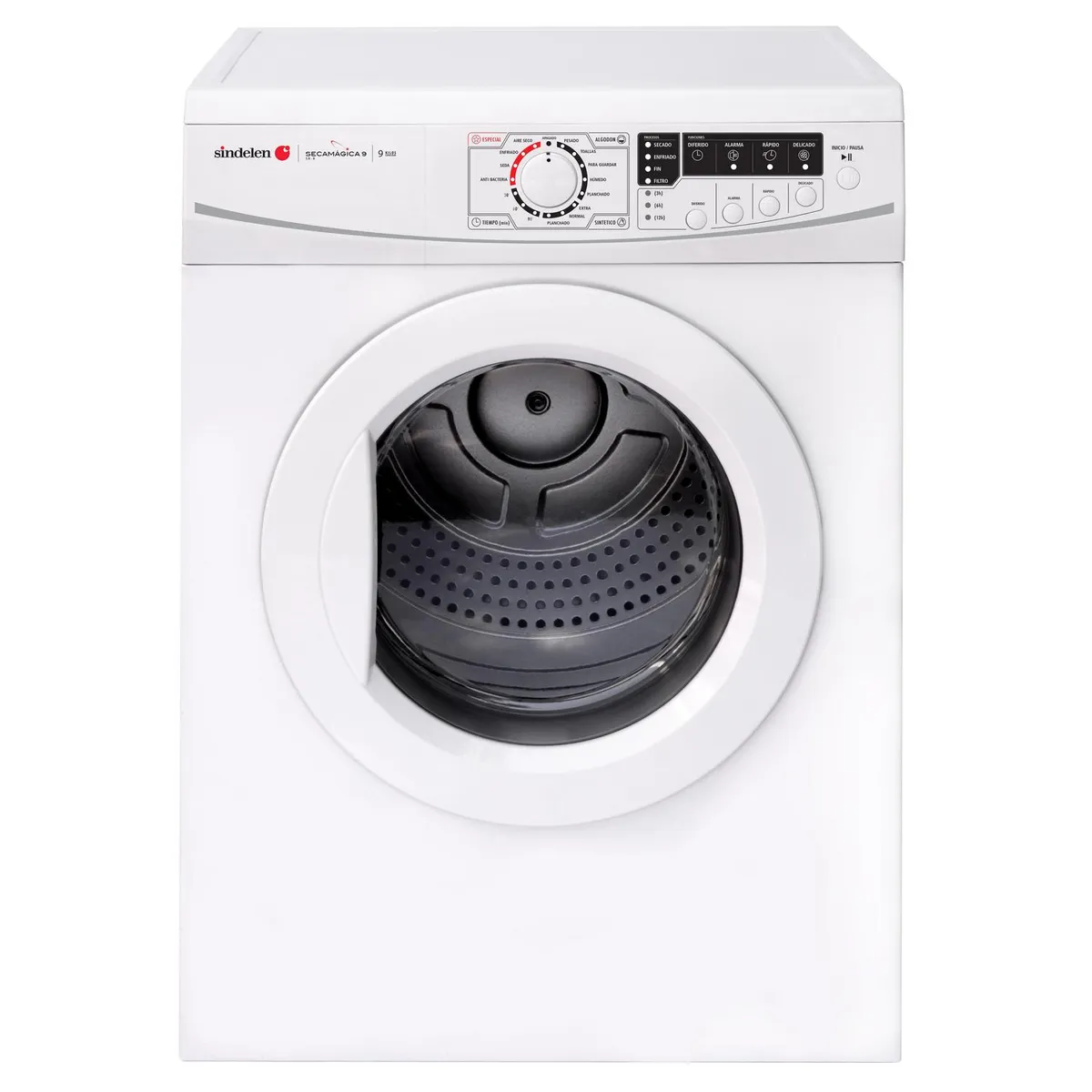 SINDELEN - Secadora de Ropa 9 kg Carga Frontal con Evacuación Blanco SR-9