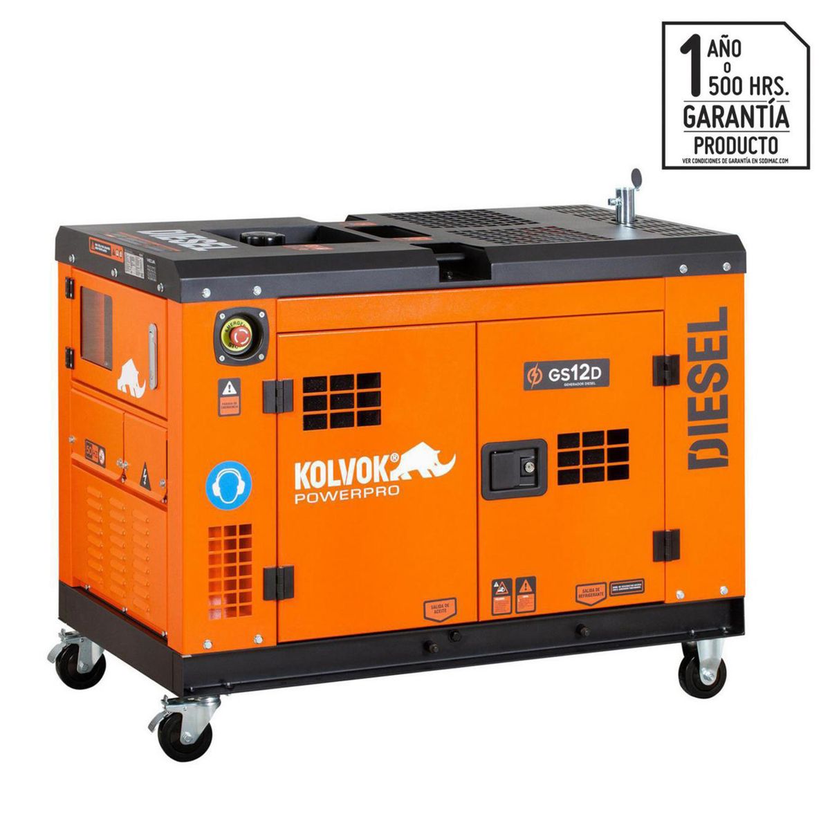 KOLVOK - Generador Eléctrico a Diésel Partida Eléctrica 10000 W 25 l