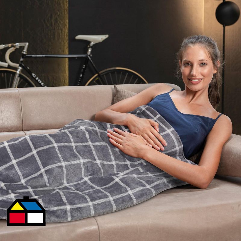 SCALDASONNO - Frazadas Eléctrica Velvet Especial 150 W Gris