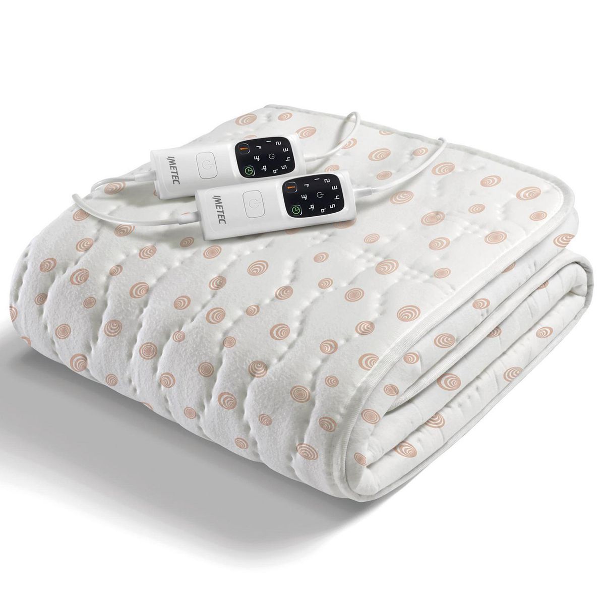 SCALDASONNO - Calientacamas Eléctrica Algodón 2 plazas 300 W Blanco