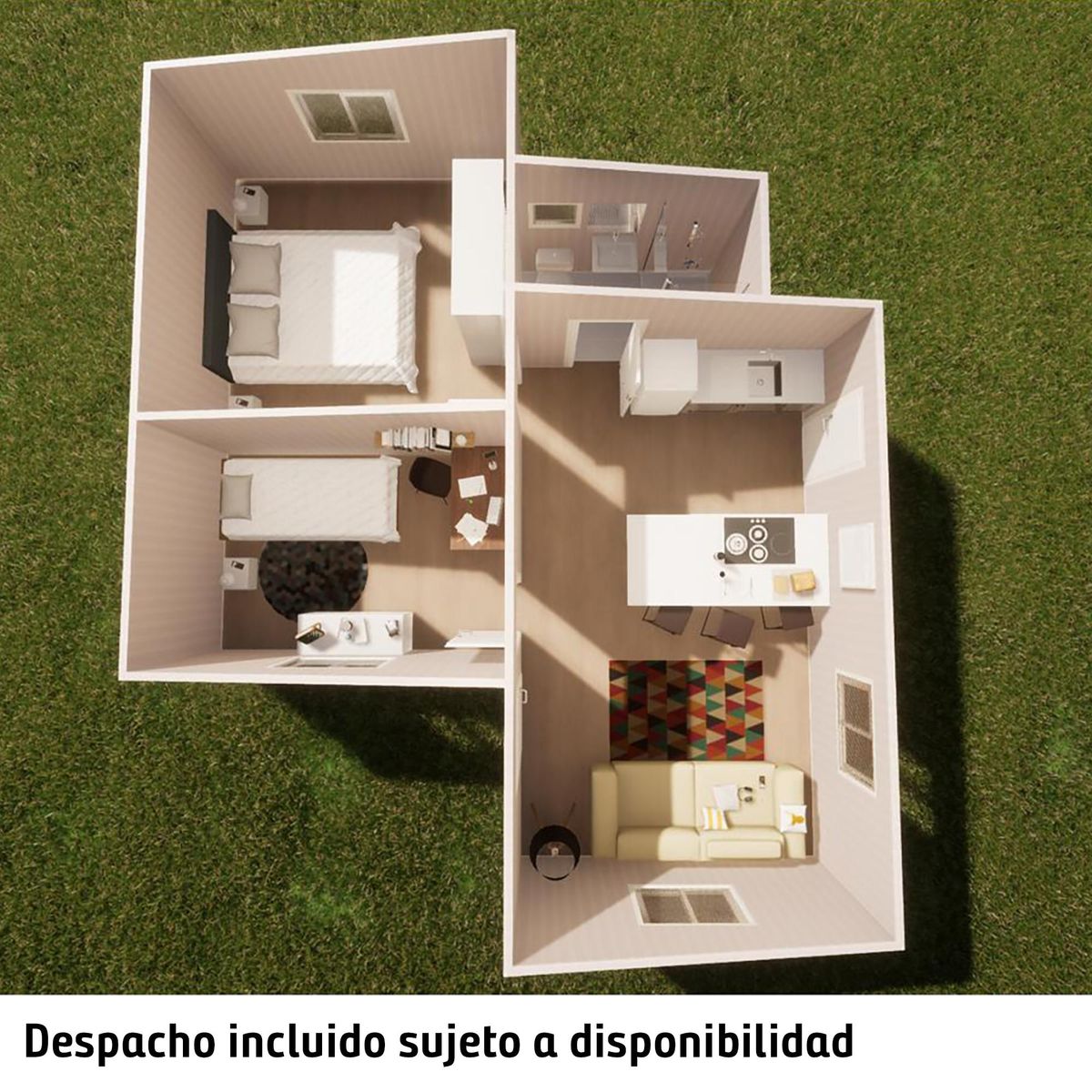 TWH - Espacio modular multiuso 44 mts2, C/Baño Plug&Play + Conex. Eléctricas