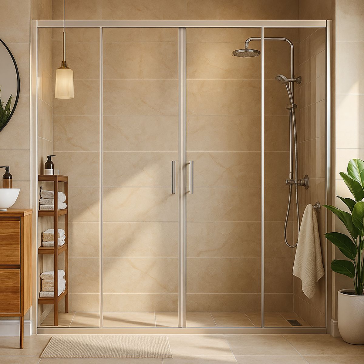 DUSCHY - Mampara corredera apertura central 180x190 6mm