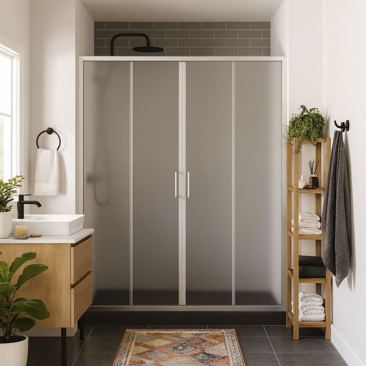 DUSCHY - Mampara corredera apertura central 160x190