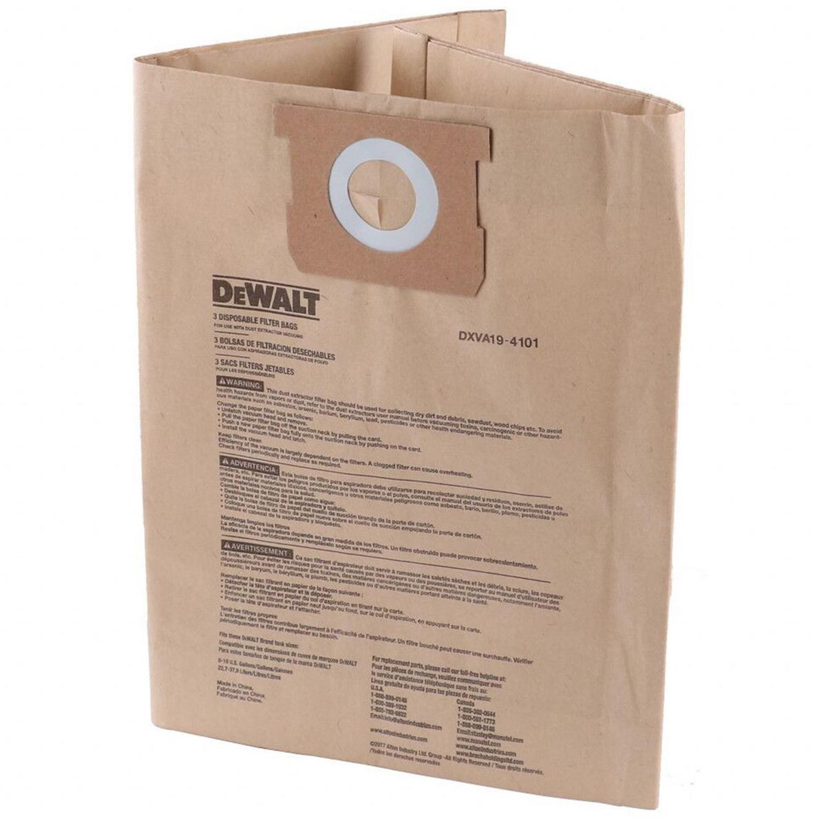 DEWALT - Bolsa de papel para aspiradora 3 unidades