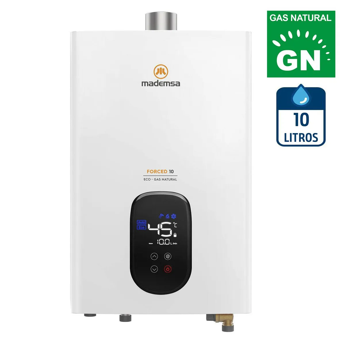 MADEMSA - Calefont Gas Natural 10 Litros Tiro Forzado 