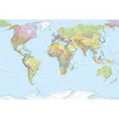 KOMAR - Papel Fotomural World Map 4038 9,12 m2