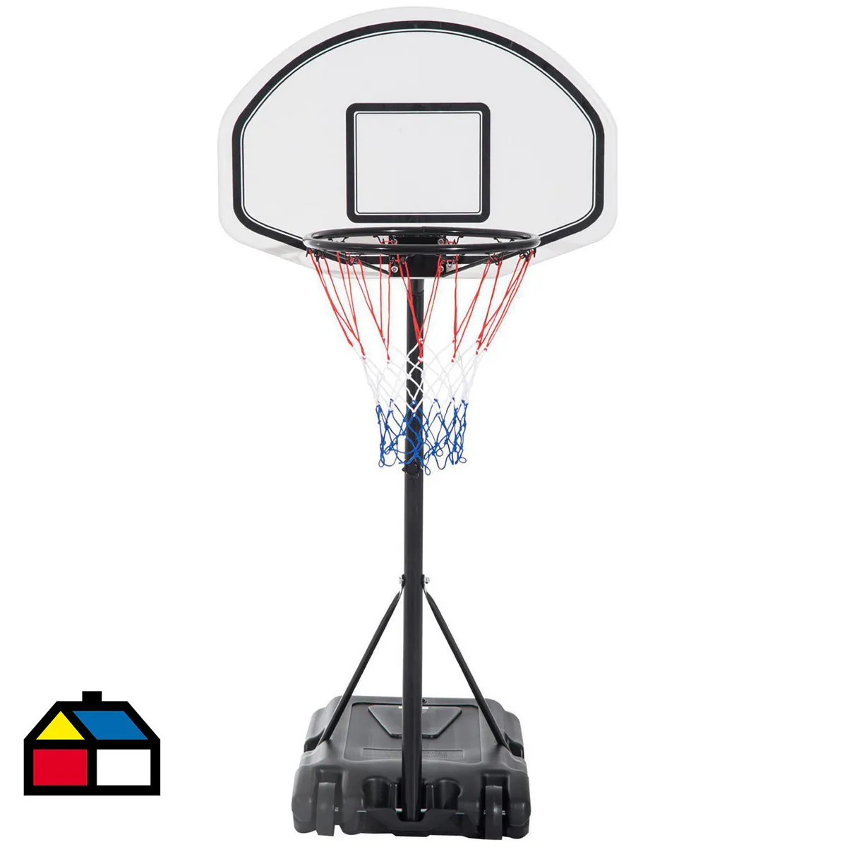 HOBBY - Aro de Basquet Ajustable 74x163x134 cm Negro