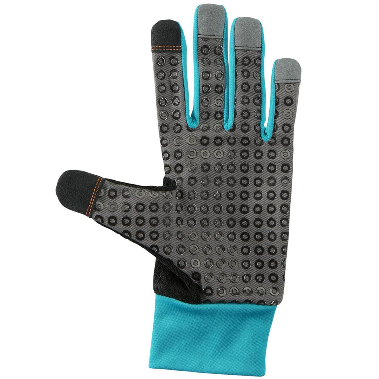 GARDENA - Guante Jardín Gardena de Poliéster M Celeste y Plomo